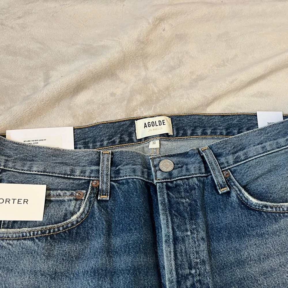 AGOLDE Net-Porter90's Jean Mid-Rise Loose Fit Sz:30 Orig:$320 - Picture 9 of 12